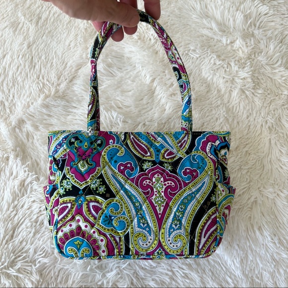 Vera Bradley Bella Paisley double strap small tote shoulder bag silk pin… - Picture 3 of 11
